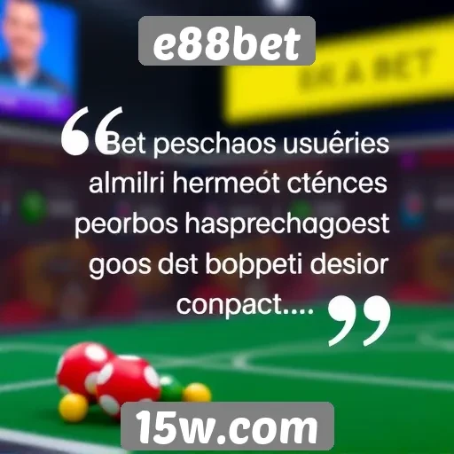 Depoimentos de usuários sobre a experiência no e88bet